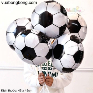 Bong bóng trái banh, trái bóng trắng đen 18 inch 45cm